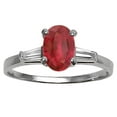 thumbnail image 2 of Tommaso Design� Genuine Ruby and Diamond Engagement Ring, 2 of 9