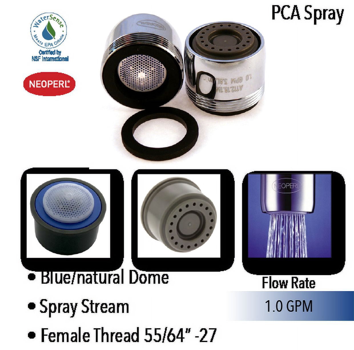 Pro-Pack 10 Neoperl Faucet Aerators 1.0 gpm low flow Spray Stream