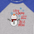 thumbnail image 4 of Inktastic Christmas Let it Snow Cute Snow Man with Snowflakes Boys or Girls Baby Bodysuit, 4 of 5