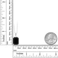 thumbnail image 4 of Gem Stone King 10K White Gold Black Onyx Pendant Necklace for Women (5.00 Cttw, Gemstone December Birthstone, Emerald Cut Cut 14x10MM, with 18 inch Chain), 4 of 5