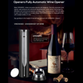 thumbnail image 3 of OPENERO Electric Wine Opener — Luxurious Automatic Wine Bottle Opener with Rechargeable Base and Steel Foil Cutter, Wine Gifts For Women Men (Silver), 3 of 13