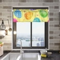 thumbnail image 2 of Coolnut Cute Easter Eggs Valance Faux Linen Small Window Curtains Short Rod Pocket Valances for Kitchen, Living Room, Bathroom, Modern, 54" L x 18" W Home Decor, 2 of 6