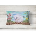 thumbnail image 2 of Carolines Treasures CK1210PW1216 Bichon Frise Spring Canvas Fabric Decorative Pillow, 2 of 3