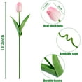 thumbnail image 6 of 15 Pcs Real Touch Artificial Tulips, Light Pink Fake Tulip Flowers with Flexible Stems, Faux PU Tulips for Wedding Bouquet, Spring Home Decor, Office Desk, Mother's Day Centerpiece Decorations, 6 of 7