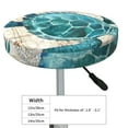 thumbnail image 4 of Balery Watercolor Sea Turtle Velvet Round Bar Chair Cushion Cover Adjustable, Protects From Scratches And Stains, Soft & Washable Ideal For Wooden And Metal Stools - 12 Inch, 4 of 7