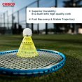 thumbnail image 5 of Cosco Aero 350 Nylon Badminton Shuttlecocks , Pack Of 6 | Yellow , Proudly Made In India , Base Material - Recycled Cork, 5 of 5