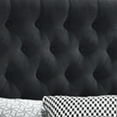 thumbnail image 4 of Fabric Upholstered Wooden Queen Size Bed with Bottom Drawers- Black, 4 of 6