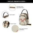 thumbnail image 4 of FORMRS Crossbody Bag for Women Quilted Travel Shoulder Cell Phone Purse with Chain Strap Handbag, Light Red Flowers, 4 of 7