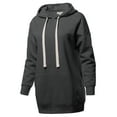 thumbnail image 2 of A2Y Women's Relax Fit Long Sleeve Kangaroo Pockets Hoodie Sweatshirts Charcoal 1XL, 2 of 6