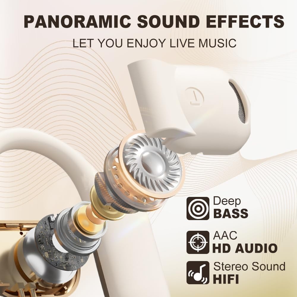 2025 New Ai Translating Earbuds, Wireless Bluetooth Translation Earbuds Translation Earbuds Real Time, 144 Languages Play Music Bluetooth Over-Ear for Travel Business Learning (Black)