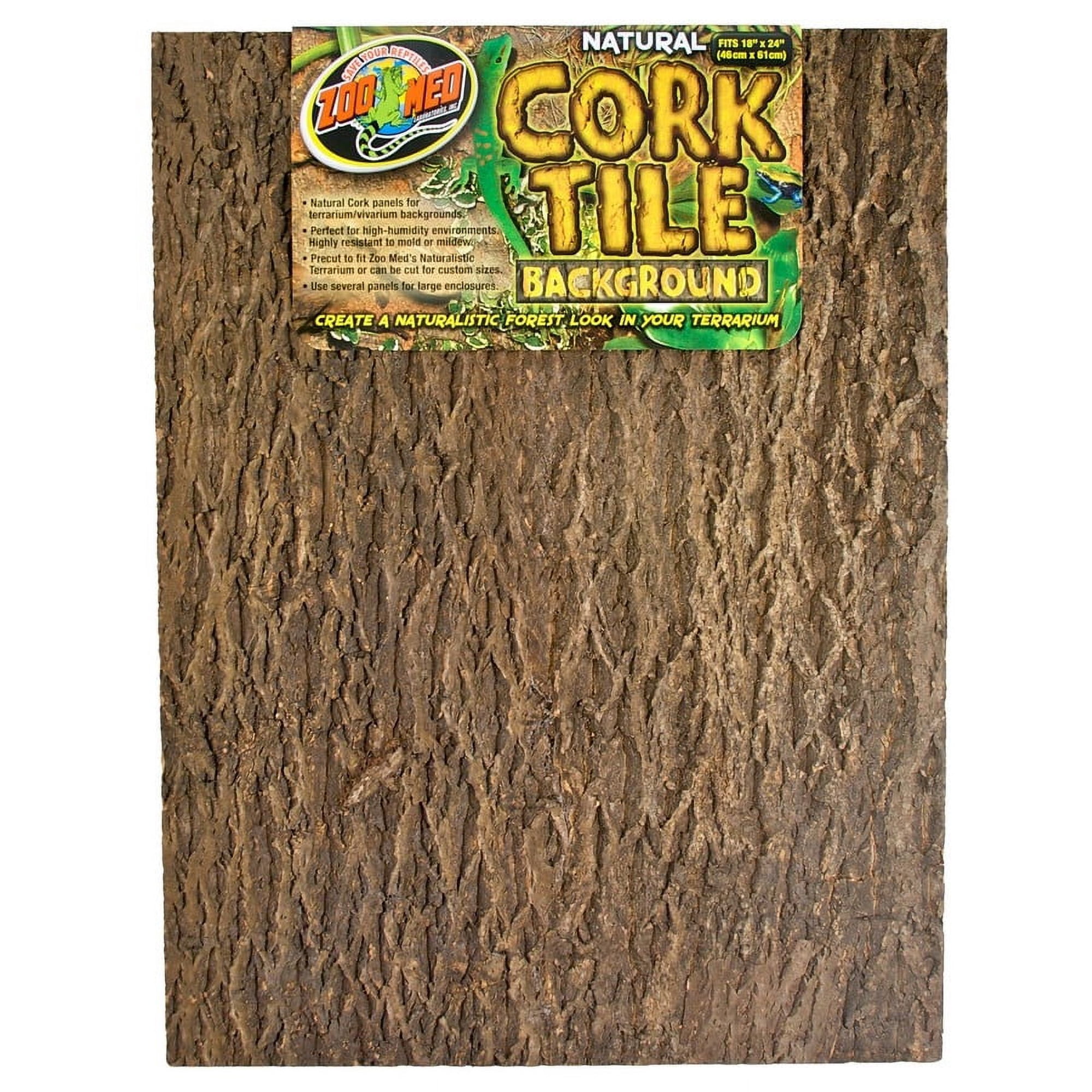 Zoo Med Natural Cork Tile Background For Terrarium and Vivariums 18" x 24"