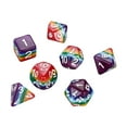 thumbnail image 1 of Milaget Mini Polyhedral Dice Set, 7Pieces, Game Accessories, Glitter D4 D6 D8 D10 D% D12, 1 of 9