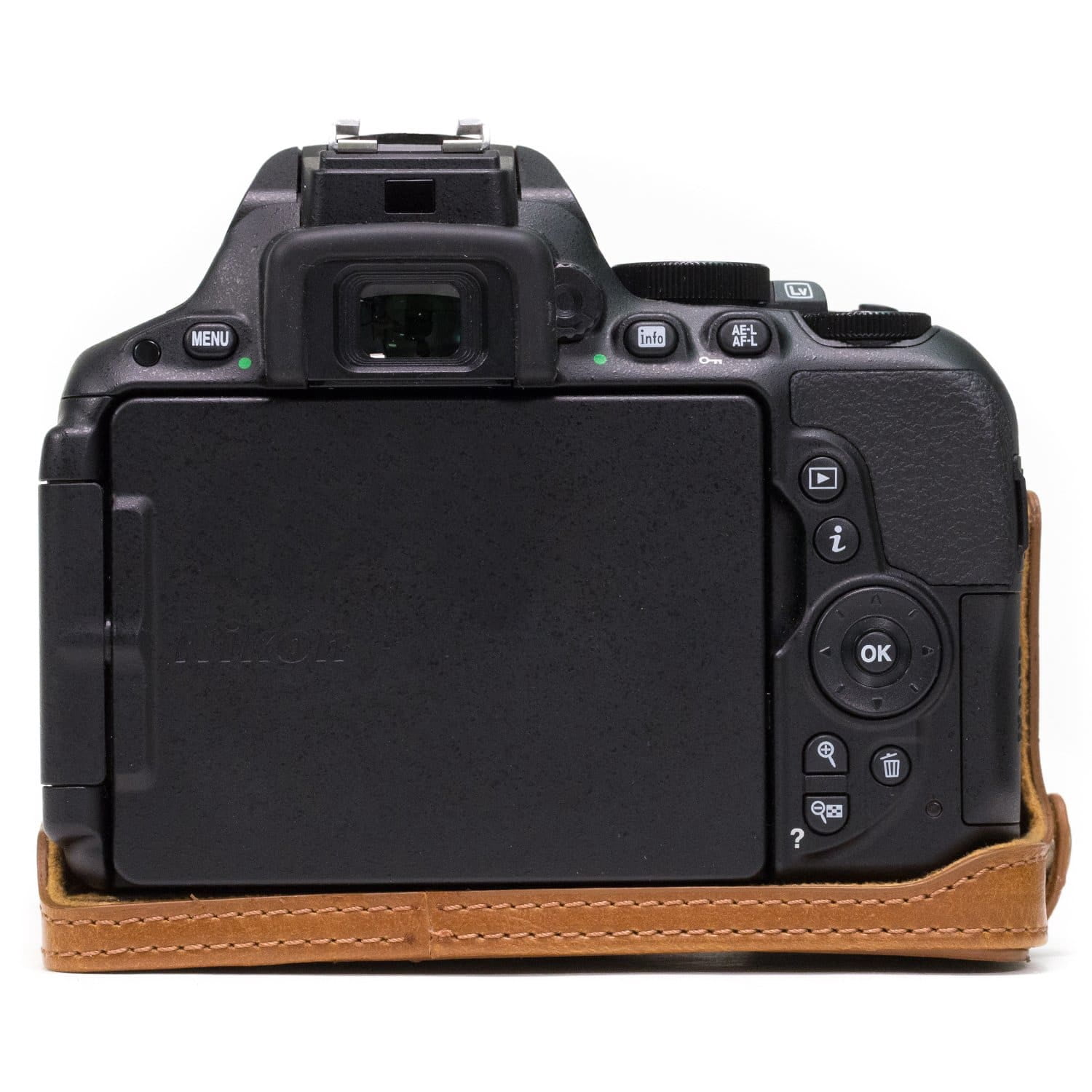MegaGear Ever Ready Leder-Kameratasche Für Nikon D5600/D5500 – Passgenau Mit Trageriemen