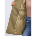 thumbnail image 5 of Women's Long Sleeves Peacoat Double Breasted Button Outerwear Winter Coat L Coffee, 5 of 6