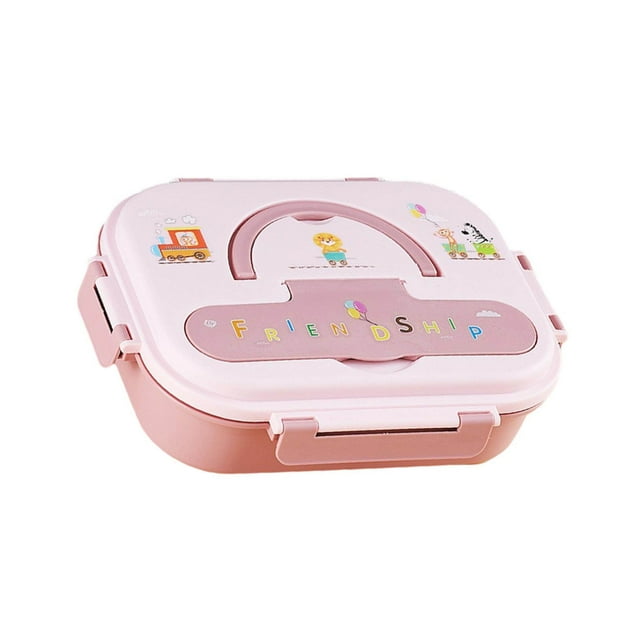 Portable Lunch Box Microwaveable with Handle 1350ml for Lunch Box Insulated Daycare Office pink