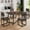 Brown, variant on PAPROOS Dining Table Set for 4, 5 Piece Dining Room Table Set with Faux Marble Top and Fabric Upholstery Chairs, Modern Dinette Sets for Breakfast Nook, Kitchen Table and Chairs Set, White&Gray