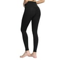 thumbnail image 5 of TWZH Women Solid Color Leggings Stretchy High Waist Yoga Pants, 5 of 6