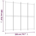 thumbnail image 4 of vidaXL Paravent 4 Panneaux Blanc 200x180 cm Tissu, 4 of 5