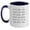 White/Navy, variant on Concierge Inspired Two Tone Coffee Mug, Funny Quote Gifts from Family to Graduation Day for Men Women Friends Coworkers