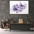 thumbnail image 6 of Mudket Framed Floral Canvas Wall Art Lavender Purple Butterfly Flower Prints Wall Decor Botanical Canvas Print Ready to Hang for Bedroom Wedding Living Room Decor - 12"L x 8"W, 6 of 10