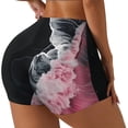 thumbnail image 1 of Fotbe Pink White Ocean Waves Shorts Sin Costuras – Shorts Deportivos de Cintura Alta para Mujer, Elásticos para Gimnasio, Yoga, Running o Ciclismo-Medium, 1 of 8
