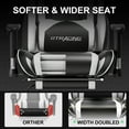 thumbnail image 5 of GTPLAYER Gaming Chair with Footrest PU Leather Office Chair with Adjustable Headrest, White, 5 of 8