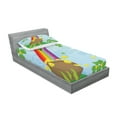 thumbnail image 2 of Ambesonne Cartoon Fitted Sheet & Pillow Sham Set, Shamrock, Twin, Multicolor, 2 of 2
