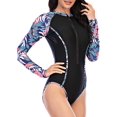 thumbnail image 3 of FFIY One Piece Swimsuits Athletic Training Long Sleeve Bathing Suits for Women Sports UPF 50+, 3 of 6