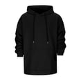 thumbnail image 3 of Siilsaa Men's Hoodie Long Sleeve Hooded Pullover Casual Fashion Sweatshirts Drawstring Gym Hooded with Kanga Pocket Black,3XL, 3 of 5