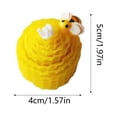 thumbnail image 3 of 3D Bee Honey Fragrance Candle - Yellow Beeswax, Handmade, Round Base, Honeycomb Design, Unique Decor/Gift, 3 of 6