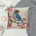 thumbnail image 2 of Nawypu Watercolor Painting Throw Pillow Covers Birds On The Tree With Spring Pink Flowers Pillow Covers Home Decorative Square Pillowcase for Sofa,Couch,Bed(Watercolor Painting-birds), 2 of 5