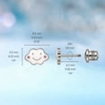 thumbnail image 6 of Limerencia Titanium Screw-on Earrings, Hypoallergenic, Lovely Cloud Shape, Suitable for Women With Sensitive Ears, 6 of 8