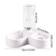 thumbnail image 3 of Dispensador automático de agua para mascotas, comedero combinado, cuencos dobles de gran capacidad para perros y gatos, base antideslizante, protector contra salpicaduras, fácil de limpiar, plástico, 3 of 6