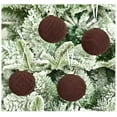 thumbnail image 5 of 20 Pcs Flocked Velvet Christmas Balls, 2.4 Inch Brown Xmas Tree Ornaments with Metal Hangers for Elegant Holiday Decor，Coffee, 5 of 8