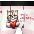 thumbnail image 4 of Happy Valentine's Day Exotic Shorthair Brings Love Heart All Over Print Boxer Briefs Underwear for Men Dad Cat Lover Kitten Owner Gifts - 02028, 4 of 6
