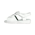 thumbnail image 3 of 24 HOUR COMFORT Pauline Wide Width Cushioned T-Strap Leather Sandals WHITE 6.5, 3 of 6