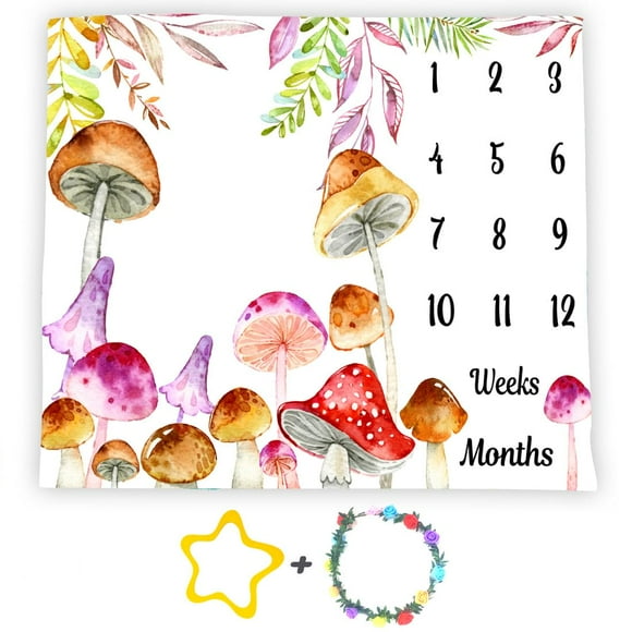 Manta Baby Monthly Milestone SSCSTS de franela, 122 x 102 cm