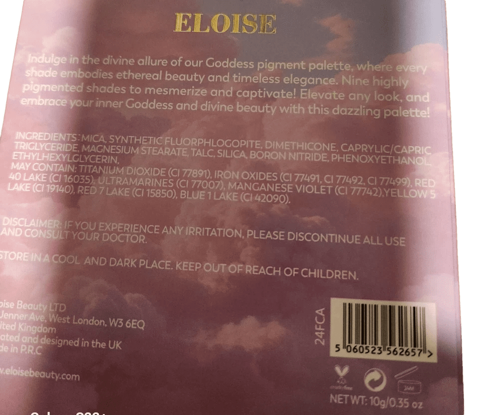 Eloise Beauty Goddess Eye Shadow Palette 10g ~ Gorgeous Color!