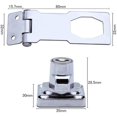 thumbnail image 2 of 2 Pcs Stainless Steel Locking Door Bolt Buckle with Padlock and Key ,80mm, 2 of 5