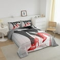 thumbnail image 3 of Erosebridal Red High Heels Bedding King Comforter Set,Bling Glitter Comforter Sets King Size,Dreamy Princess Bedding Sets King With Comforter,Breathable Fashion Room Decorative,Reversible,3 Pieces, 3 of 8