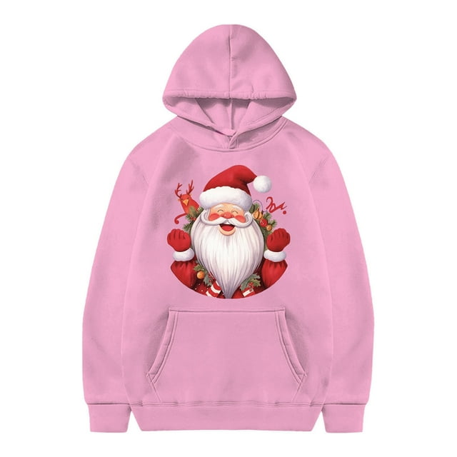 MIASHUI Chandails en Molleton à Capuche pour Filles, Imprimé Confortable, Doublé, Rose, 3-4 Ans