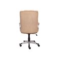thumbnail image 4 of Serta Executive Office Chair Ergonomic Computer Upholstered Layered Body Pillows, Contoured Lumbar Zone, Black Base, Fabric, Beige/Silver, 4 of 7