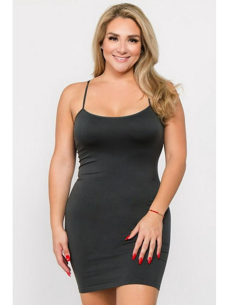 cORGUE オルグ Emboss camisole one-piece K-Cliffs women's Seamless Cami Slip Dress - Red - Walmart.com