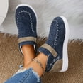 thumbnail image 4 of Wensltd Women Fashion Casual Shoes Comfortable Winter Flats Round Toe Buckle Strap Loafers for Women Cozy Warm Shoes, 4 of 8