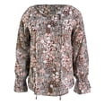 thumbnail image 4 of Minnieouse Blusa de mujer con cuello en V con cordones en la parte de manga larga casual camisa suelta Prendas para la parte del cuerpo Impreso 1 METRO Minnieouse AP003442-02, 4 of 6