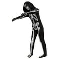 thumbnail image 5 of Cupohus Halloween Costume, Skeleton Costume Bodysuit Jumpsuit - Scary Black and White Costume, Unisex, Creepy, 5 of 6