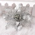 thumbnail image 1 of 16cm Christmas Sticky Powder Hollow Simulation Flower Christmas Octagonal Christmas Tree Wreath Rattan Accessories Decoration (Large Silver), 1 of 7
