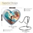 thumbnail image 2 of Sundown Wave Cremation Urn Human Ashes - Large Urns For Human Ashes - Urn For Ashes Adult Male - Cremation Urns For Ashes - Urns For Ashes Adult Female Mother - Large Decorative Heart Urn ( 8inch), 2 of 5