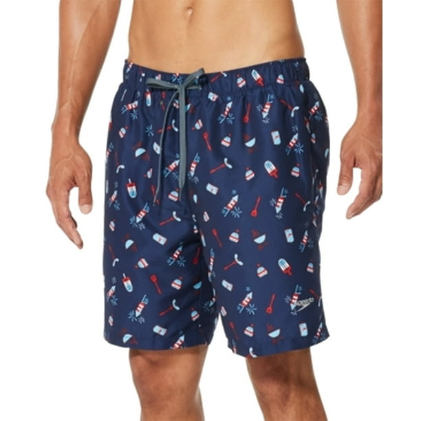Speedo - Mens Fourth Of July BBQ Printed Swim Shorts Trunks XL ...