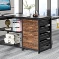 thumbnail image 6 of Tribesigns 59" L-Shaped Office Desk, Modern Reversible Computer Study Desk for Home Office, Black, 6 of 7